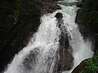Blick von einer Aussichtskanzel zum Krimmler Wasserfall